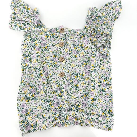 Jessica Simpson Floral Top & Gap Stretch Midi Shorts Outfit Size 5 - Picture 2 of 9